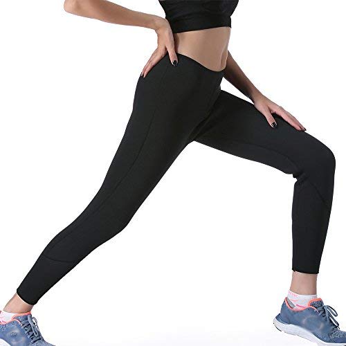 Leggings Pantaloni Termici Donna per Sudorazione, Pantaloncino Snellente Donna, Pantalone Pantaloncini Dimagrante e Modellante - Effetto Termico in Neoprene - Sportivo Palestra Fitness (S)