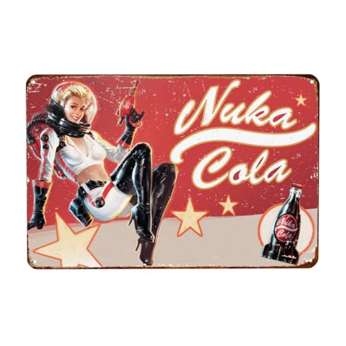 Vintage Nuka Cola Metal Signs, Retro Fallout...