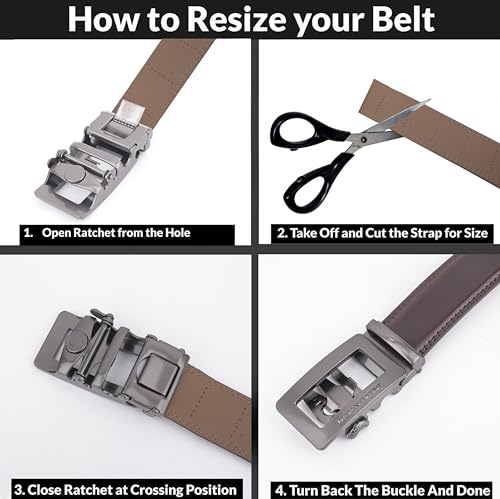 Image of URBAN FOREST Rolf Formal Leather Belt for Men