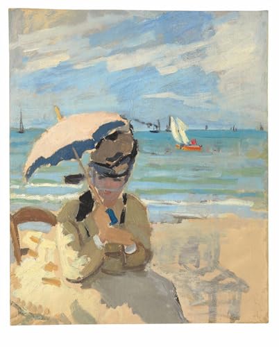 Affiche Monet plage Trouville graffiti pour raviver un mur blanc de salon 60x90cm
