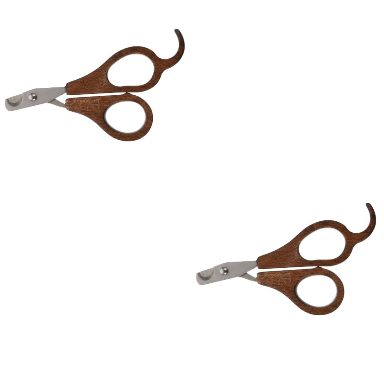 YARNOW 2 Pz Tagliaunghie Forbicine per Unghie per Cani Unghia per Animali Domestici Smerigliatrice per Unghie per Gatti Forbice da Taglio per Animali Domestici Trimmer di Legno Brown
