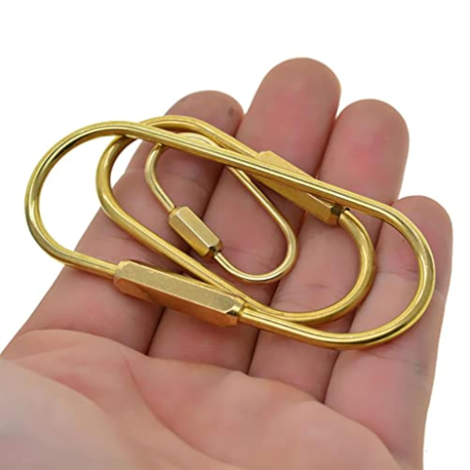 3pcs Durable Brass Screw Lock Clasp Key Chain Buckle
