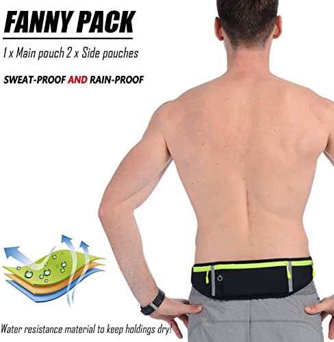 LocoJoy Best Comfortable Running Belts with Reflective Strip that Fit All Phone Models and Fit All Waist Sizes for Running, Workouts, Cycling, Travelling Money Belt & More,Black - Image 3