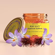 Mount Beauty Pure Organic Kashmir Saffron threads/Kesar 1g | From the finest farmlands of Pampore, J&K, India | Tested and certified as Grade A Premium