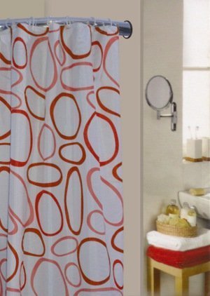 Textiles Direct Pebble Rosso-Tenda per Doccia