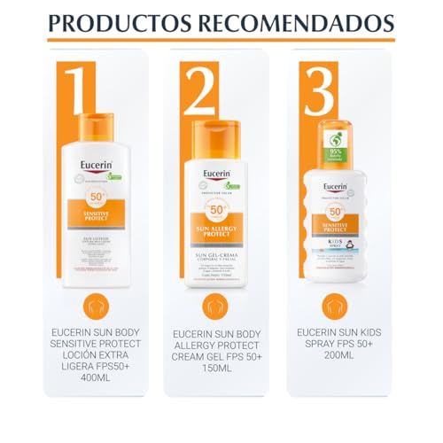 Miniatura 6 de Eucerin Sun Body Oil Control Gel-Crema FPS 50+ (200 ml), protección solar 50+ en gel con filtros UVA/UVB, crema para el sol antibrillos, protector solar para piel grasa, mixta y con tendencia acneica