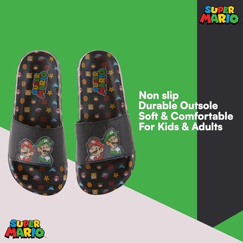 Nintendo Boys Mario Slide Sandals - Super Mario Shoes - Mario, Luigi, Kirby and Donkey Kong Slide Sandals Shoes2