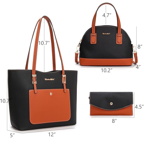 Image of Montana West 3PCS Purses for Women Tote Bag and Wallet Set Shoulder Satchel Handbags