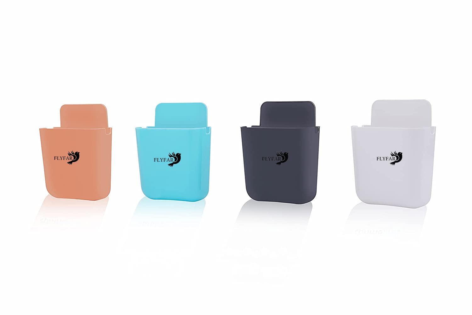 FLYFAR Mobile Phone Stand Holder, 4 PCS Mobile Holder Stand, Wall Mounted Mobile Phone Holder, Mobile Phone Stand Holder, Remote Holder Stand (Pack of 4, Multi)