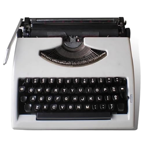 Taifuan Máquina de máquina de Escribir Manual portátil Tradicional, máquina de Escribir clásico clásico Antiguo para escritores, máquina de Escribir nostálgico(Silver)