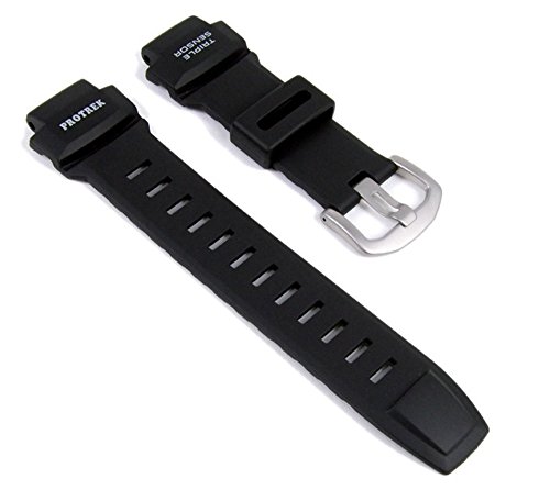 Preisvergleich Produktbild Casio Uhrenarmband Resin Band schwarz 18mm für PRG-260 PRG-550