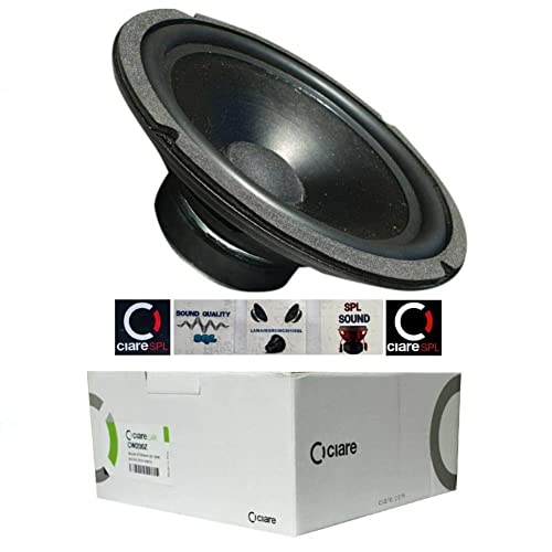 KIT SER PER CIARE CW200Z 1 woofer altoparlante da 20 cm 200 mm 8 80 watt rms e 160 watt max 4 ohm per portiere da auto sospensione in gomma 1 pezzo + 5 sticker omaggio