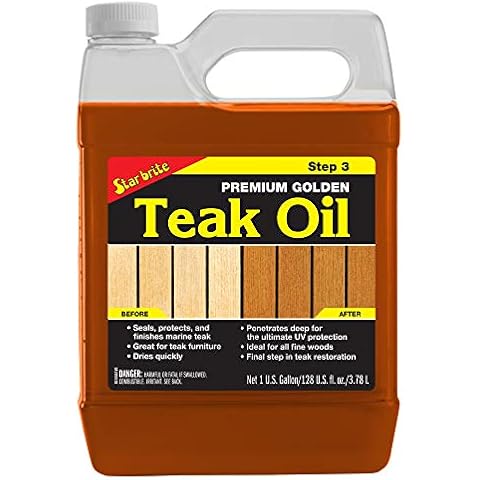 Star brite Premium Golden Teak Oil - Sealer, Preserver, & Finish for Outdoor Teak & Other Fine Woods Cover