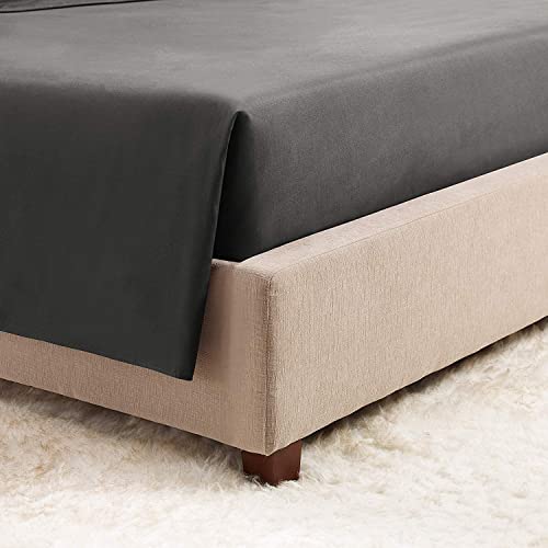 Split King Sheets Sets For Adjustable Beds Cotton Split King Bed Sheet Set 5 Piece 600 Thread Count-100% Cotton Split Sheets Set For Beds, Bedding Sheets-Fits Mattress 16" Deep Pocket Dark Grey Solid #TOP2