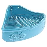 Tubayia Haustier Toilette Keramik Ecktoilette für Hamster Maus Kaninchen Kleintiere (Blau)