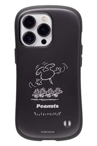 iFace First Class KUSUMI スヌーピー PEANUTS iPhone 13 Pro ケース マット仕上げ (くすみブラック/ウッドストック)【 アイフェイス 耐衝撃 snoopy キャラクター ストラップホール 衝撃吸収 アイフォン1