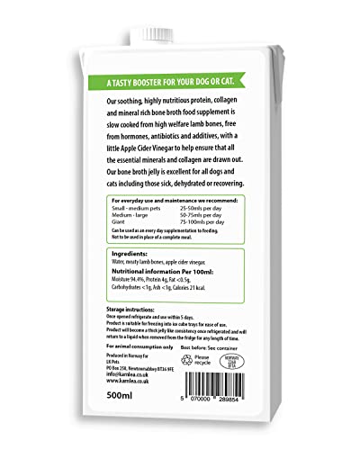Karnlea Pets Lamb Bone Broth - 500ml, 500 ml (Pack of 1) - Image 2