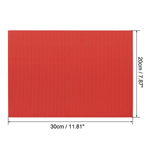 Image of uxcell 10pcs Corrugated Cardboard Paper Sheets,Red,7.87-inch x 11.81-inch,for Craft and DIY Projects