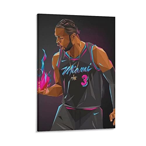 Tableau Miami Heat Dwyane Wade pour décorer une chambre ado ou un salon moderne