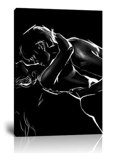 Black and White Sexy Couples Wall Art Bedroom Wall Decor