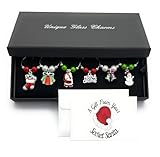 Lot de 6 boules de Noël/motif boules de Noël Verre à vin Charms par Libby de place de marché