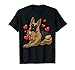 Chien De Berger Allemand Avec Des Coeurs T-Shirt