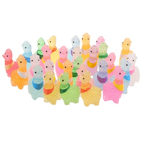 Figurines d'animaux miniatures Homoyoyo lot de 60 alpagas décoratifs en résine pour terrarium