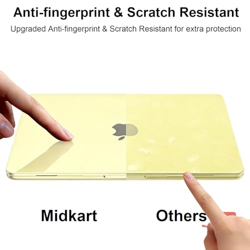 Image of Midkart Matte Finish Case Compatible with MacBook Neo 13 inch 2026 Release Model A3404 A18 Pro Chip Ultra Thin 3 in 1 Kit Exact Fit Fingerprints Resistant Protective Hard Shell Cover, Citrus Clear
