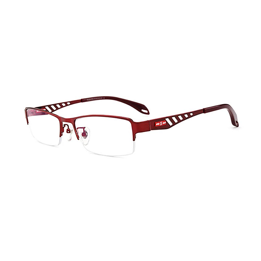 RXBFD Gafas progresivas de Lectura con Bloqueo de luz Azul multifocal, Lectores de Juegos de computadora de Media llanta Anti Rayos Azules de Metal, Spring Bisagras Lectores Hombres y Mujeres