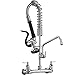 Produktbild jzbrain Doppel-Griff gewerblichen Küche Wandhalterung Wasserhahn mit Pull Down pre-rinse Spray