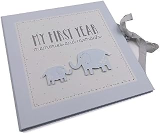 ukgiftstoreonline Baby Boy My First Year Keepsake Record Book (No Personalisation)