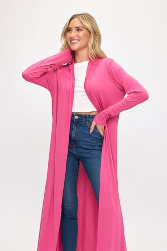 Image of Isaac Liev Maxi Cardigan Duster Sweater - Women's Extra Long Open Front Full Length Lightweight Cardigans Dusters Sweaters