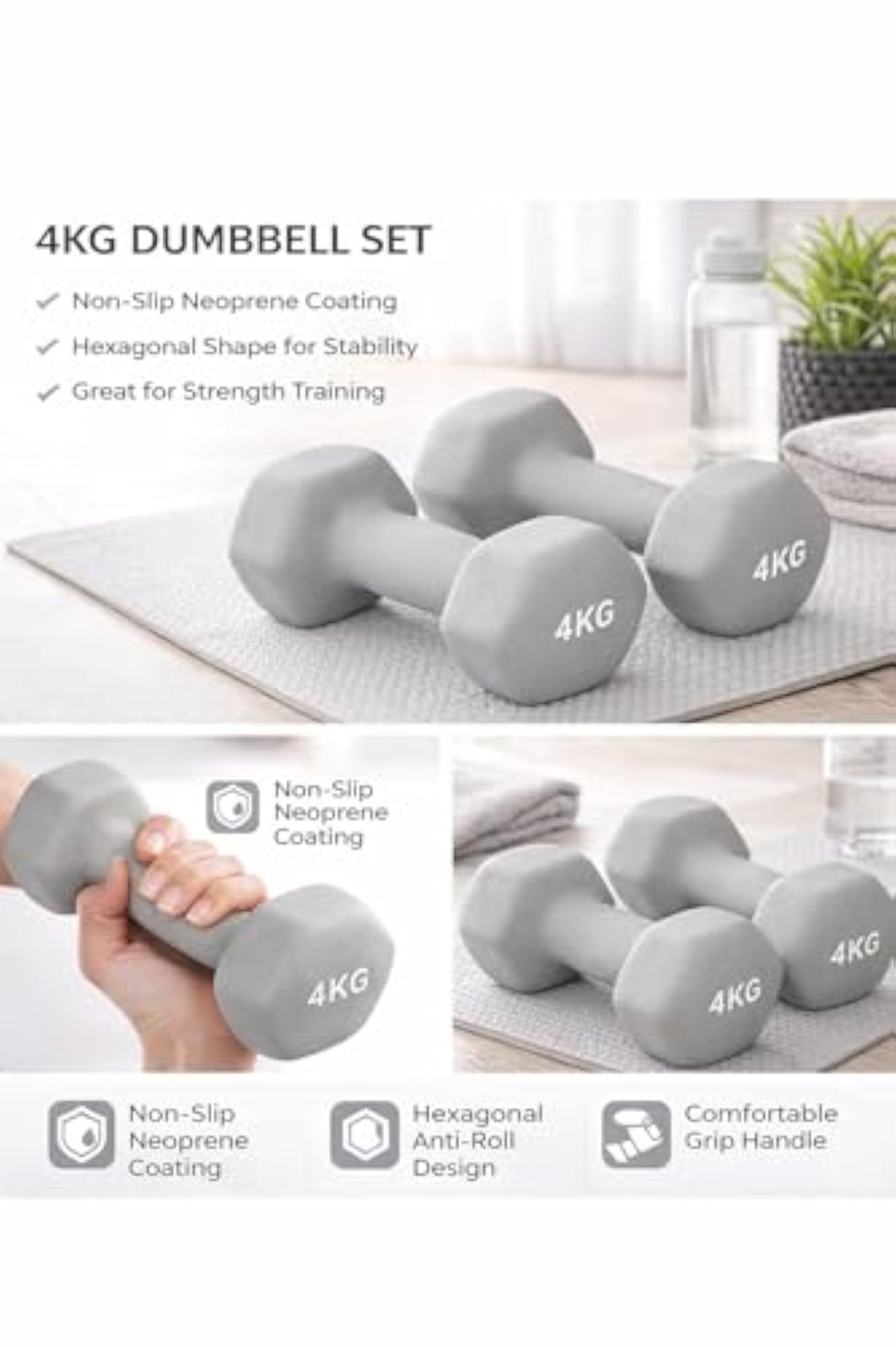Neoprene Fixed Dumbbell for Home Workout