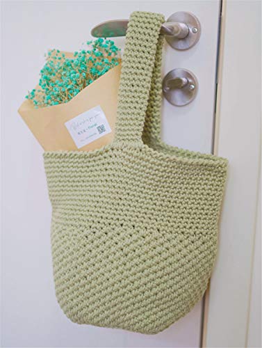 1Pcs 200G 7.1Oz Soild Color Hollow Knitted Crochet Yarns Nylon Cord Polyester Thread Round Rope Yarns For Diy Handbag Purse Basket Crochet Bag Fabric Yarn (250G, Apricot) #TOP6