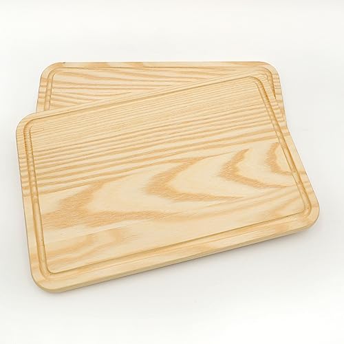 JOWE Tablas de madera de fresno, 2 tablas de madera de fresno, 30 x 20 cm, tabla rectangular para servir de madera, fabricada en Austria
