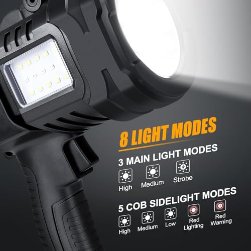 Sigoobal W5119 Spotlight Flashlight, 1000,000 Lumens Outdoor Spot Light, Led Rechargeable Spotlight Handheld thumb #3
