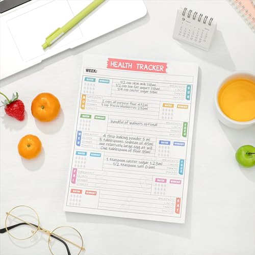 80 Pages Weekly Health Workout Tracker Journal Daily Diet Exercise Planner Meal Water Fitness Journal Full Year Wellness Journal Daily Food Diary Gym Notebook for Women Men Weight Loss Bodybuilding - Thumbnail 4