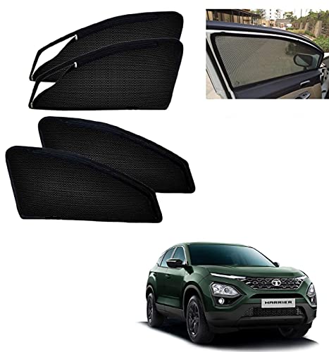 Image of Auto Addict Zipper Magnetic Car Curtain Sunshades (Side Windows,4 Pcs) for Tata Harrier