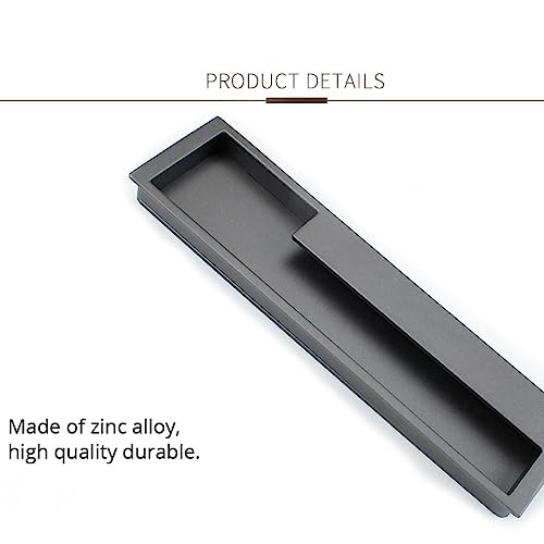 GROWBY Poignée de porte coulissante en or noir Poignées de porte cachées Poignées de porte intérieures Poignée de garde-robe Poignées de tiroir de cuisine Quincaillerie de porte,Gold 192mm Right – vue 5
