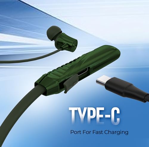 Image of AROMA NB124 Blynk Neckband Bluetooth, Metallic Grey | Upto 100 Hours Playtime, ENC, Voice Changer, Fast Charging, In Ear