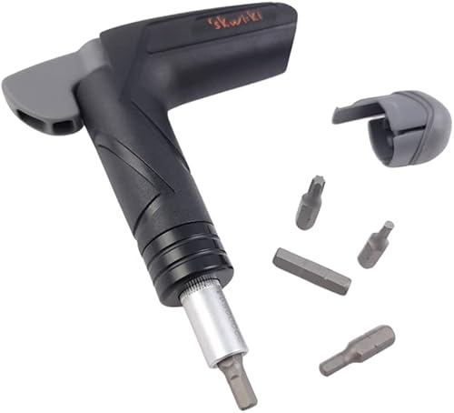 Miniatura 9 de Skwiki - Llave dinamométrica ajustable para bicicleta, 4, 5, 6 Nm, incluye brocas hexagonales de 3, 4, 0.197 in y 25 herramientas en T, herramienta