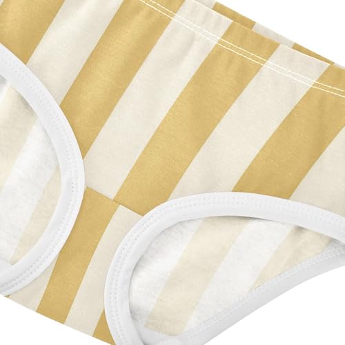 Yellow White Stripe Toddler Girls's Underwear 2T 23008834