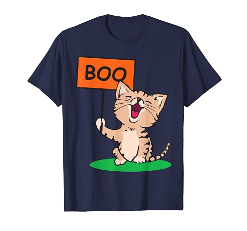 Halloween Kitten Not Spooky Boo Design Camiseta