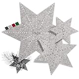 sølmo I 3 Filz Sterne für Weihnachten Tisch Deko I Filzuntersetzer Stern groß bis klein I Tisch-Untersetzer Filz als Weihnachtsdeko innen, Grau (Manhattan Grey)