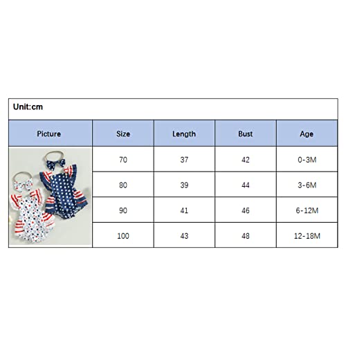 4Th Of July Infant Baby Girl Overall Clothes Newborn Independence Day Ribbed Romper Skirt Star Onesie Dress Summer Outfits (Star - Blue, 3-6 Months) #TOP2