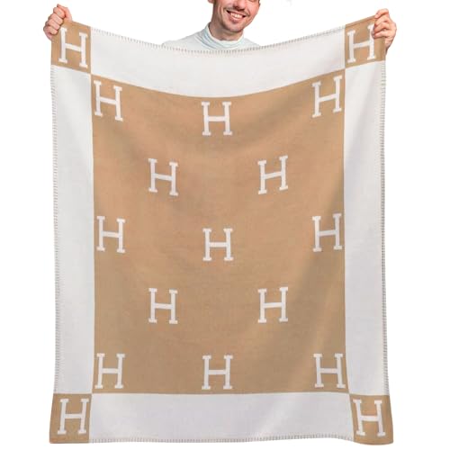H Blanket Sofa Throw Blanket Soft and Comfortable Blanket Suitable for Sofa and Living Room
