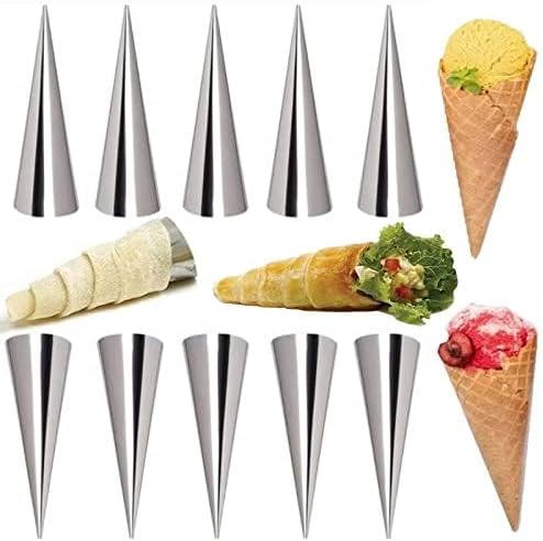 Moldes para Cuernos de Crema de 5 pulgadas, 16 Pzas, Acero Inoxidable miniatura 7