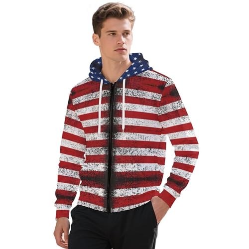 Dominican Flag 2025 Full-Zip Hoodie Unisex Casual Long-Sleeve Sweatshirt