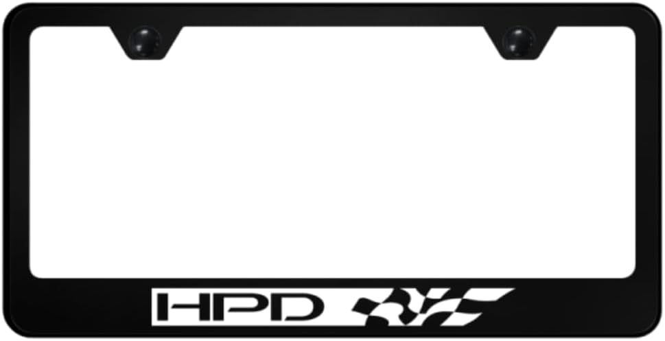 Au-TOMOTIVE GOLD, INC. Officially Licensed UV Printed Logo on Black Polycarbonate License Plate Frame for Honda HPD