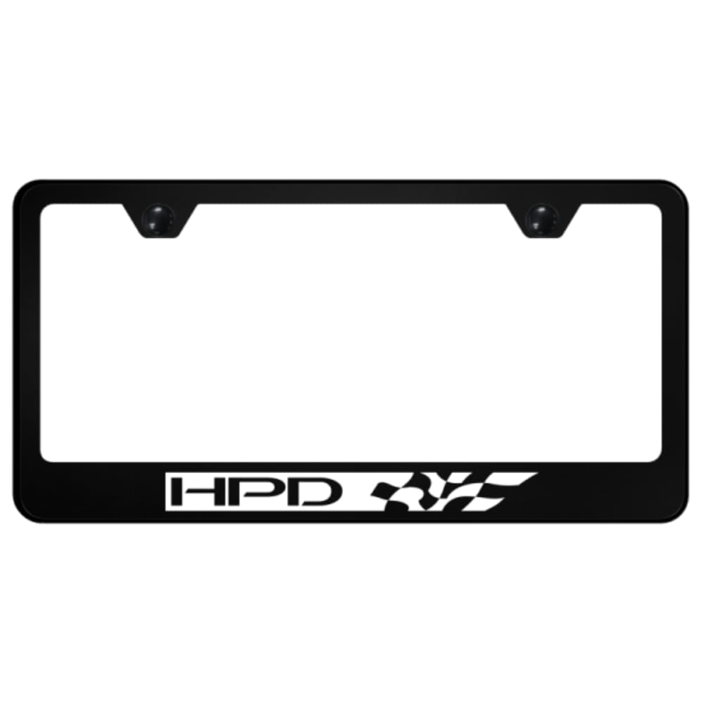 Au-TOMOTIVE GOLD Officially Licensed Chevrolet License Plate Frame - Black UV Printed Polycarbonate, Notched Design, Theft-Deterrent Caps